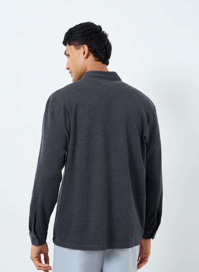 ستايلي قميص محبوك بأزرار وأكمام طويلة بقصة مريحة - Image 5