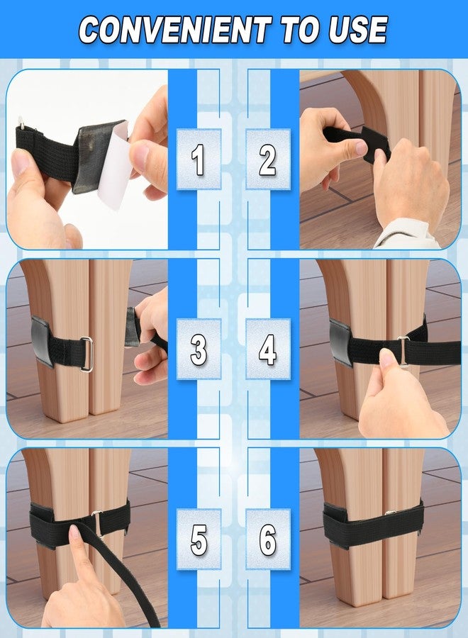 Homakover 4 Pack Sectional Couch Connectors for Sliding Sofas, Non Slip Sectional Sofa Locks, Universal Sectional Couch Furniture Clips, Hook & Loop Cinch Straps with Adhesive Keep Sectional Couch Legs Together - Image 5