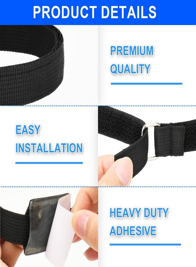 Homakover 4 Pack Sectional Couch Connectors for Sliding Sofas, Non Slip Sectional Sofa Locks, Universal Sectional Couch Furniture Clips, Hook & Loop Cinch Straps with Adhesive Keep Sectional Couch Legs Together - Image 4