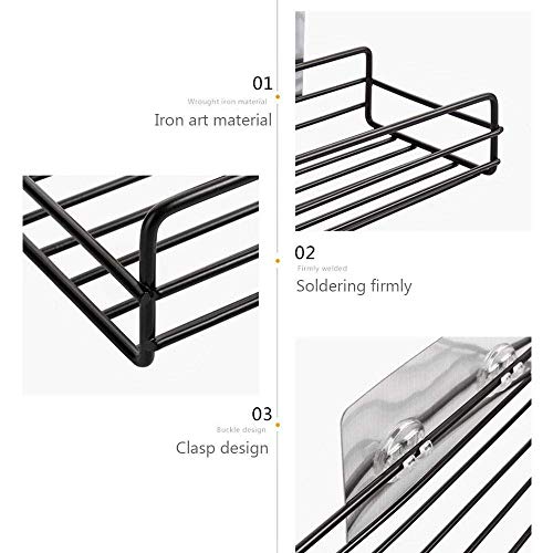 KOYET Metal Punch-Free Multipurpose Wall Holder Storage Rack with Strong Magic Sticker (Multicolor) (Bathroom Storage Rack) - Image 5