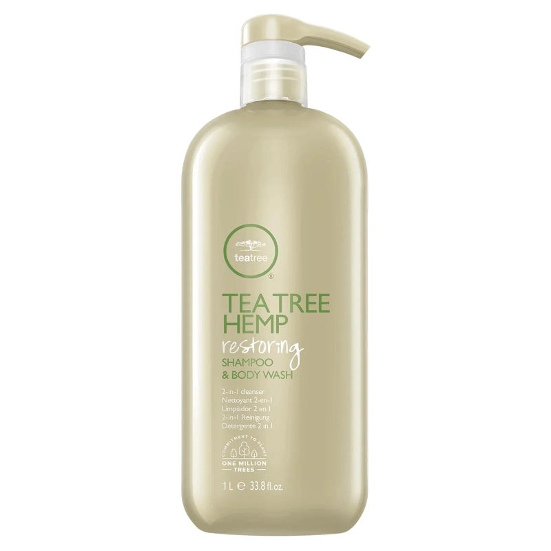 Tea Tree Hemp Restoring Shampoo  Body Wash 2in1 Cleanser For All Hair Types 338 fl oz