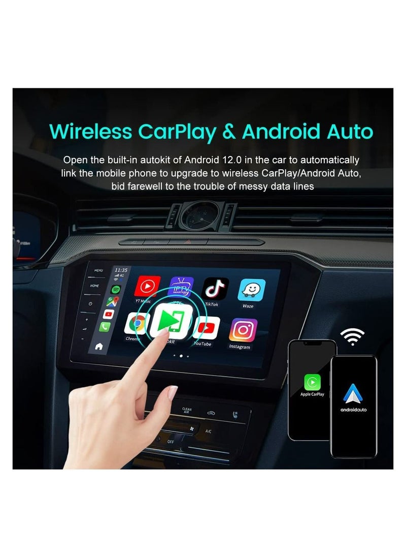 Carlinkit - 2023 Carlinkit Ai Box Max Android 12, 3 -in -1 for OEM Cable Upgrade CarPlay Android Auto Wireless, 8 core 8+128GB, Built -in GPS Video Music Supports Google Play - Image 1