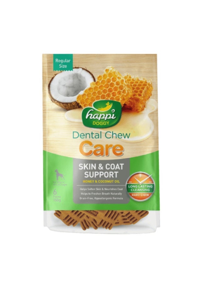 Dental Chew Care-Skin & Coat Support-4" (6 Pieces)-150g