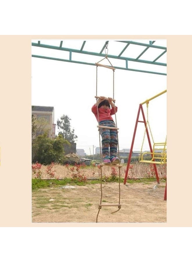 Rainbow Toys Swings Seats Five-step Climbing Ladder Children Outdoor Swing Safety Indoor Outdoor Swing Horizontal Bar Playground Swing Set - Image 5