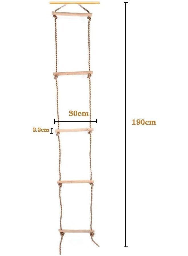 Rainbow Toys Swings Seats Five-step Climbing Ladder Children Outdoor Swing Safety Indoor Outdoor Swing Horizontal Bar Playground Swing Set - Image 2