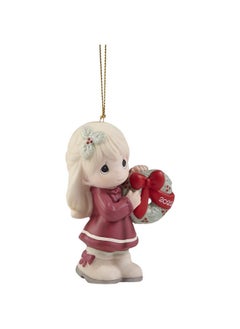 Precious Moments Precious Moments 221002 May Your Christmas Wishes Come True 2022 Dated Girl Bisque Porcelain Ornament  - Image 3