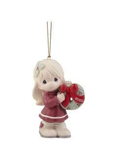 Precious Moments Precious Moments 221002 May Your Christmas Wishes Come True 2022 Dated Girl Bisque Porcelain Ornament  - Image 1