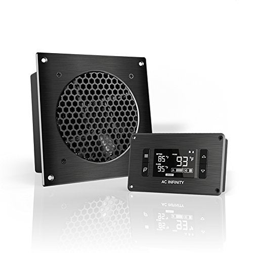 AC Infinity AIRPLATE T3, Quiet Cooling Fan System 6" with Thermostat Control, for Home Theater AV Cabinets - Image 1