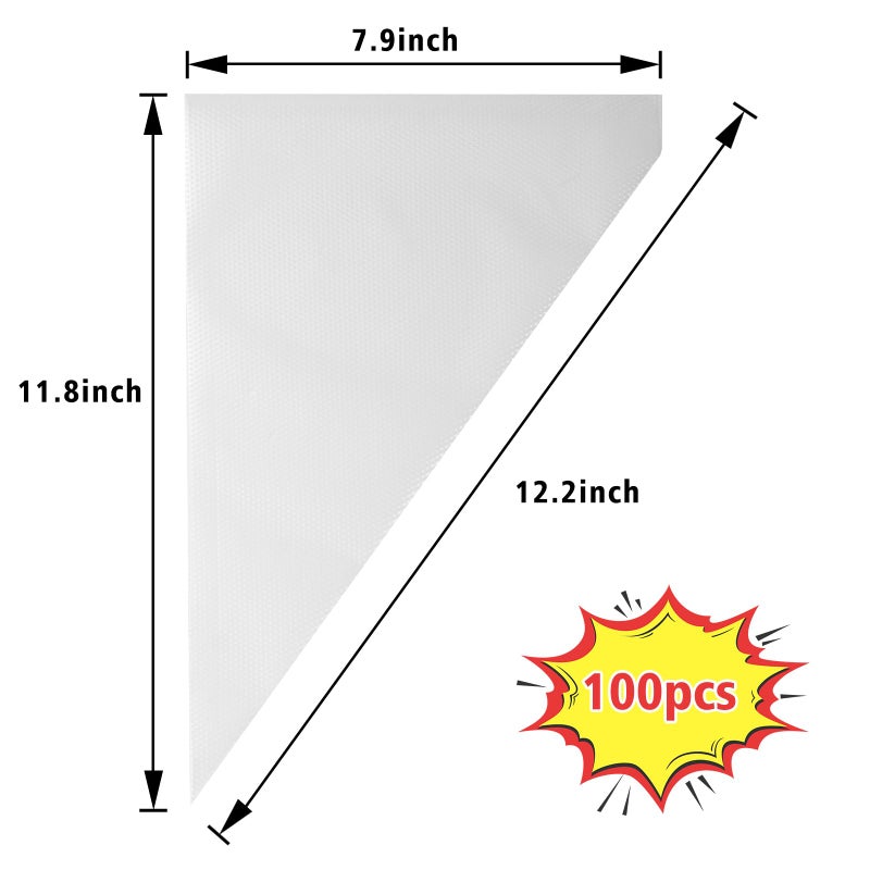GYFZH Piping Bags,100pcs 12 Inch Anti Burst Disposable Cake Decorating Bags,Non-Slip Pastry Bags-Ideal for Cakes,Cream Frosting and Cookie Decorating - Image 2