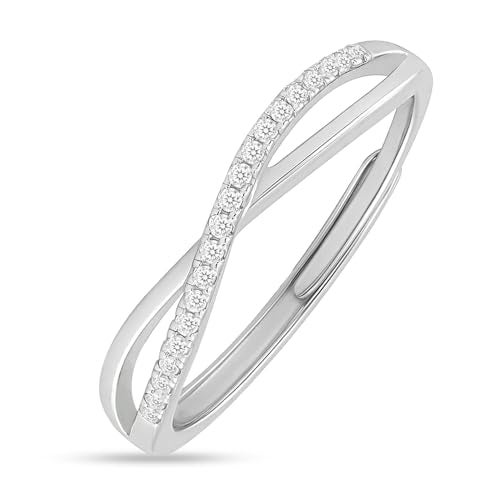 ZAVYA 925 Silver Infinite Sparkle of Love Adjustable Rhodium Plated Ring | Gift for her, Gifts for Women & Girls | With Certificate of Authenticity and 925 Stamp - Image 5