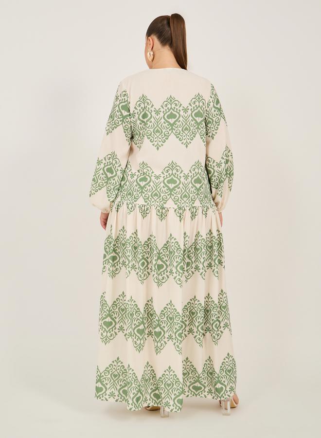 ستايلي فستان ماكسي بنقوش - Image 5