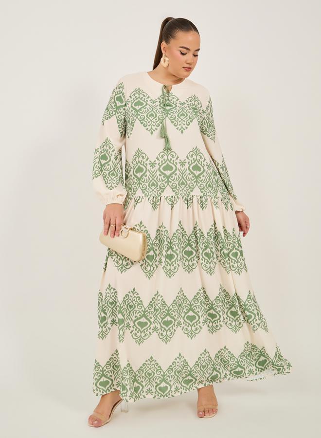 ستايلي فستان ماكسي بنقوش - Image 1