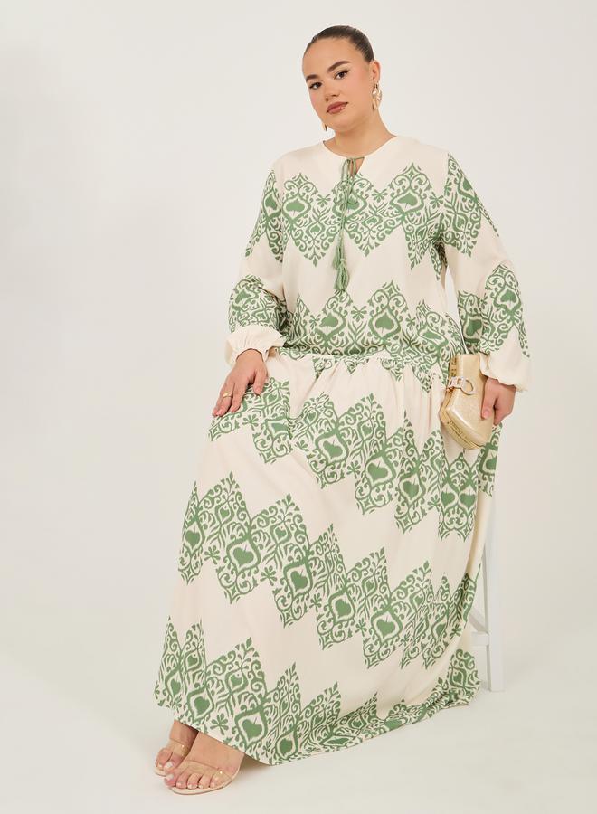 ستايلي فستان ماكسي بنقوش - Image 2