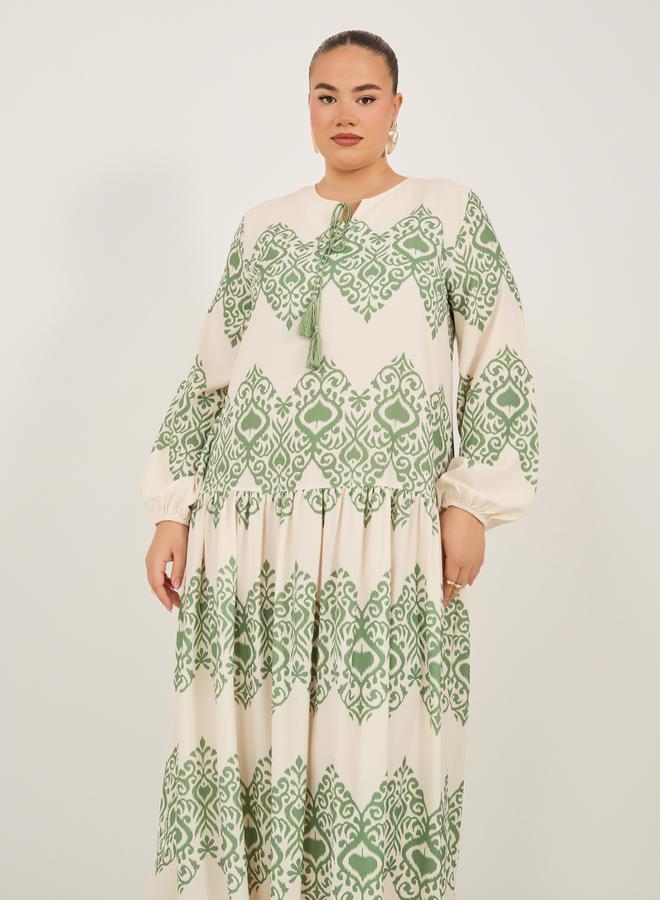 ستايلي فستان ماكسي بنقوش - Image 3