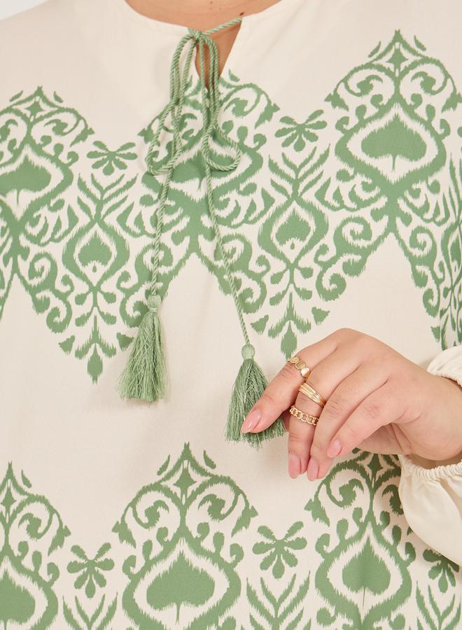 ستايلي فستان ماكسي بنقوش - Image 4