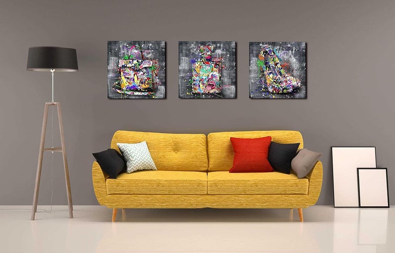 SIXTTART Graffiti Canvas Wall Art - 3 Piece Set - Image 5