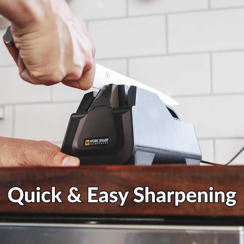 Work Sharp مُبَرِّد سكاكين كهربائي للمطبخ - جهز السكاكين للشواء وحفلات الشواء - يناسب درج المطبخ، يشحذ في كل مرة، سريع وسهل - Image 3