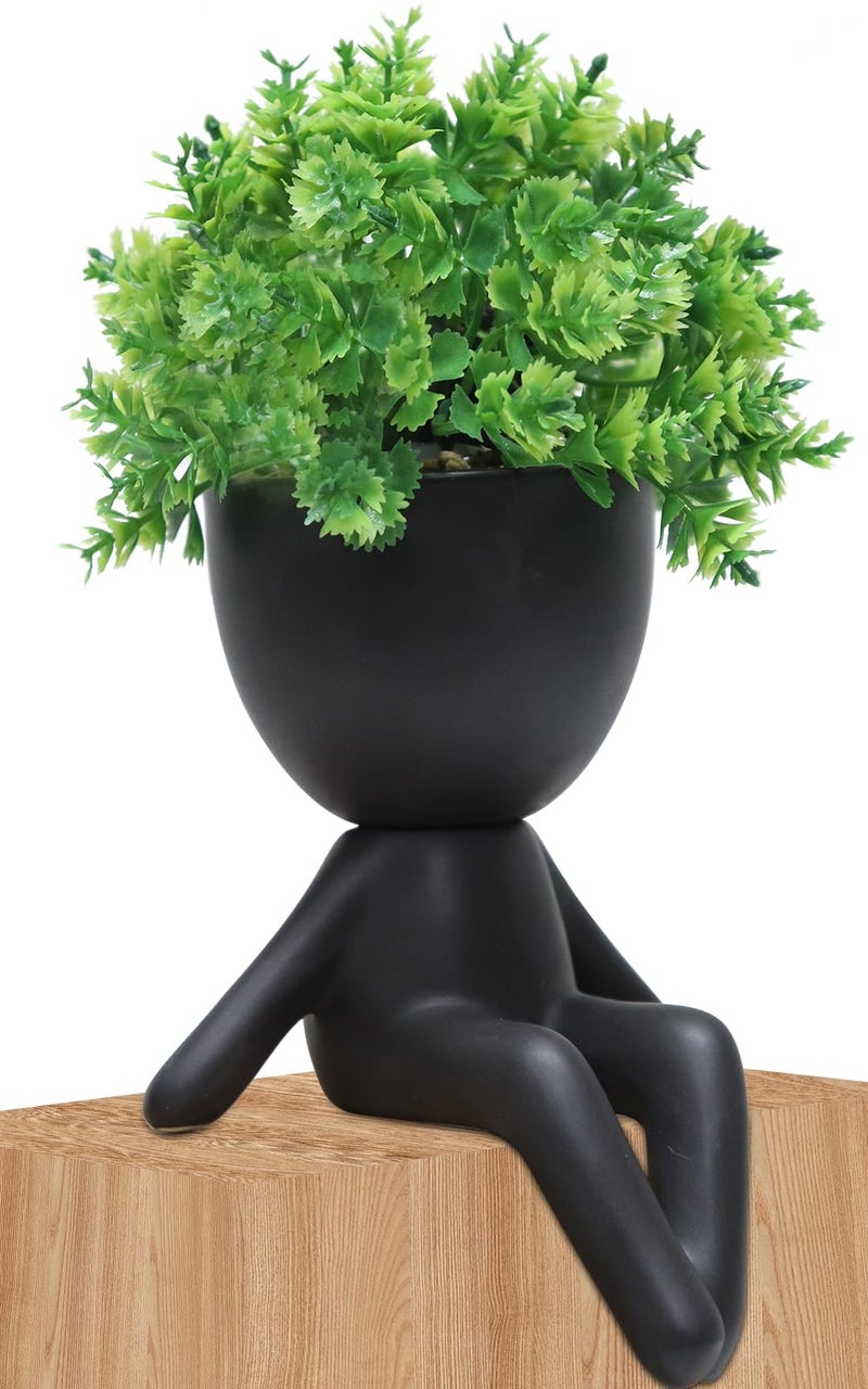 Zerzsy Fake Plants Succulents Plants Office Table Decor Indoor Mini Succulent Plant- Cute Fake Plant Bathroom Decoration Set of 1 - Image 1