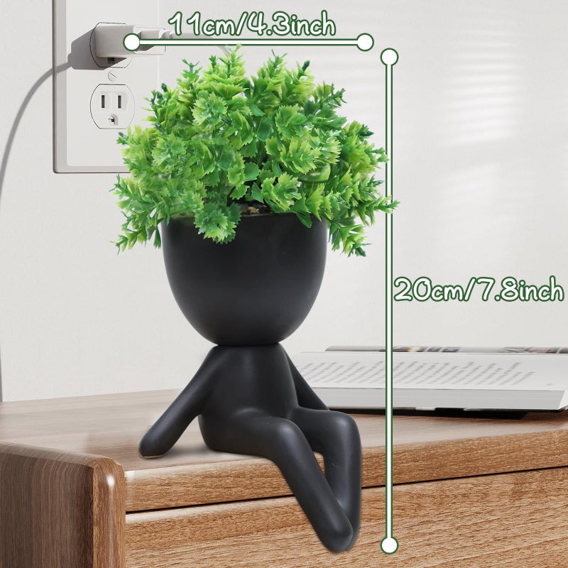 Zerzsy Fake Plants Succulents Plants Office Table Decor Indoor Mini Succulent Plant- Cute Fake Plant Bathroom Decoration Set of 1 - Image 3