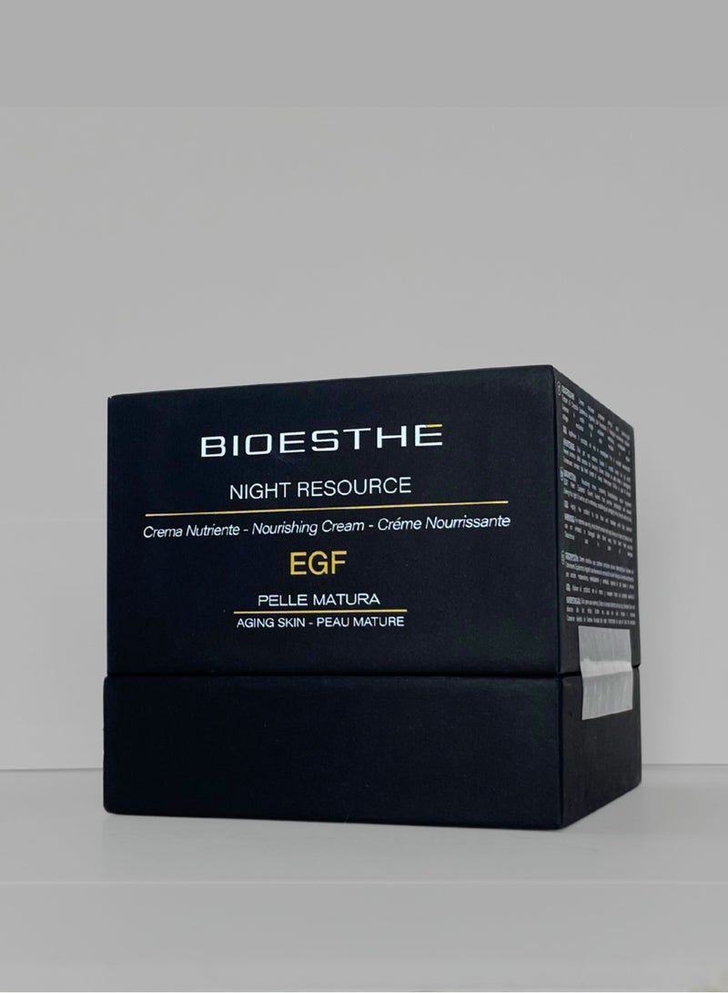 Bioesthe EGF Night Resource Cream - Advanced Anti-Aging Night Cream with Plant Epidermal Growth Factor (EGF) | Hydrating & Revitalizing Formula for Skin Renewal | 50ml - Image 2