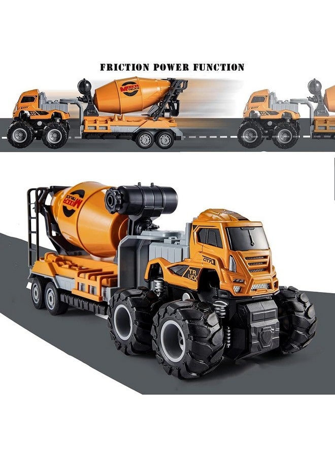 DEUSON ECOM Cement Mixture Toy Dumper Truck Toys Diecast Alloy Construction Truck Toys with Friction Powered Toy for Kids - Image 5