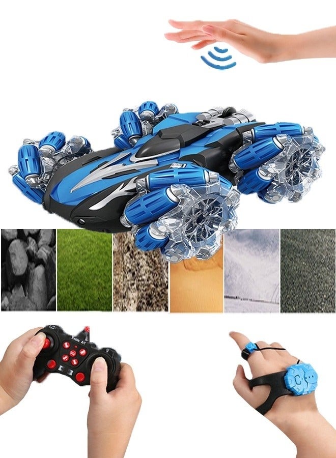 MIXDE Rechargeable 360° Rotation Remote Control Car Toy for Kids,2.4 GHz Double Side Dual RC Drift Race Car,Drift Off-road Climbing Toy Car with Music and Light - Image 1