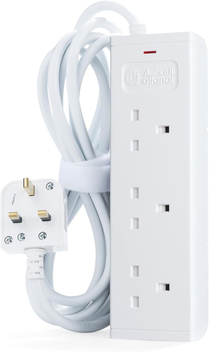 Alfanar 13A Cord Extension with 3 Sockets and 5 Meters Cable Length - Image 1