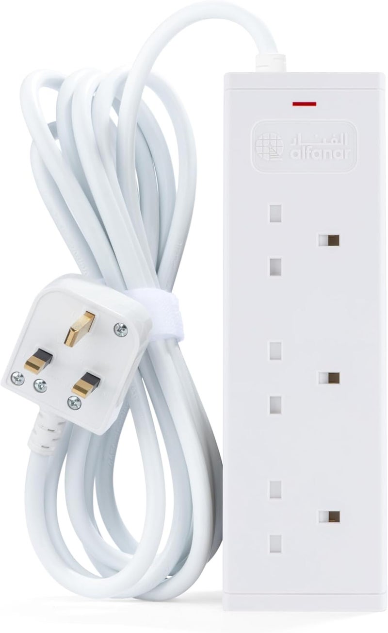 Alfanar 13A Cord Extension with 3 Sockets and 5 Meters Cable Length - Image 5
