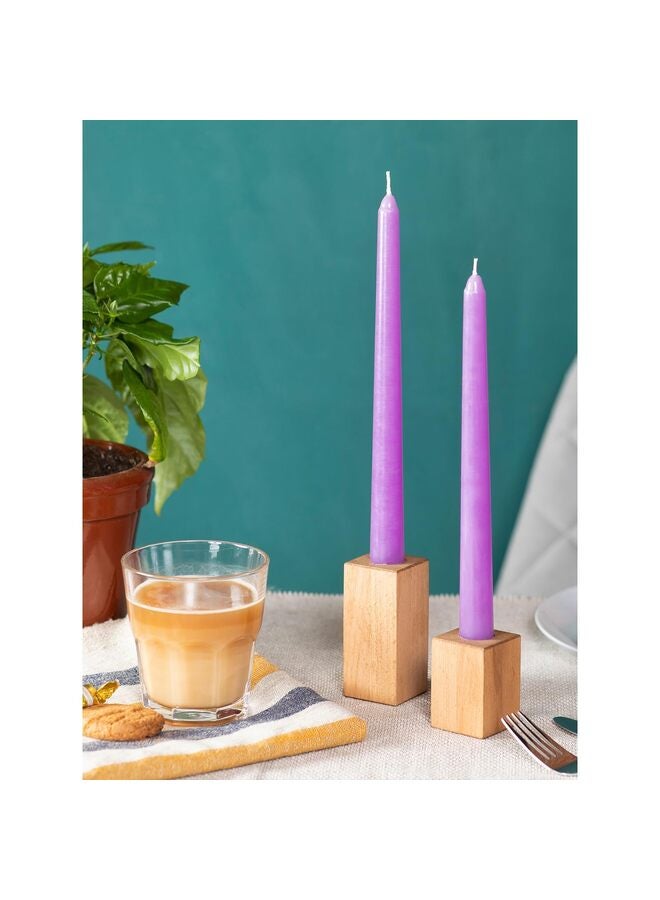 14PCS Taper Candle, Smokeless, Perfect for Birthday Parties, Weddings, Dinner Parties, Home Decor, 10 Inches Tall（Purple） - Image 5