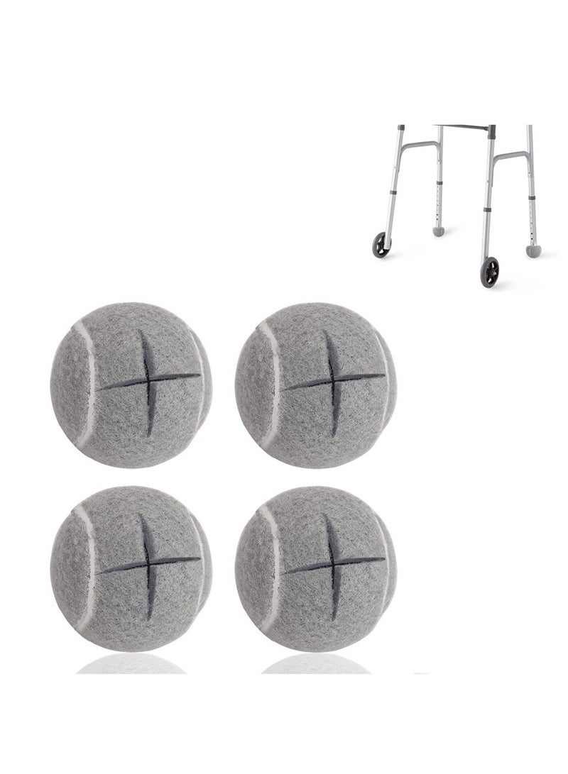شو وو Precut Walker Tennis Balls, 4 Pcs Universal Glide Accessories for Seniors Fit Most Walkers,for Furniture Legs and Floor Protection - Image 1