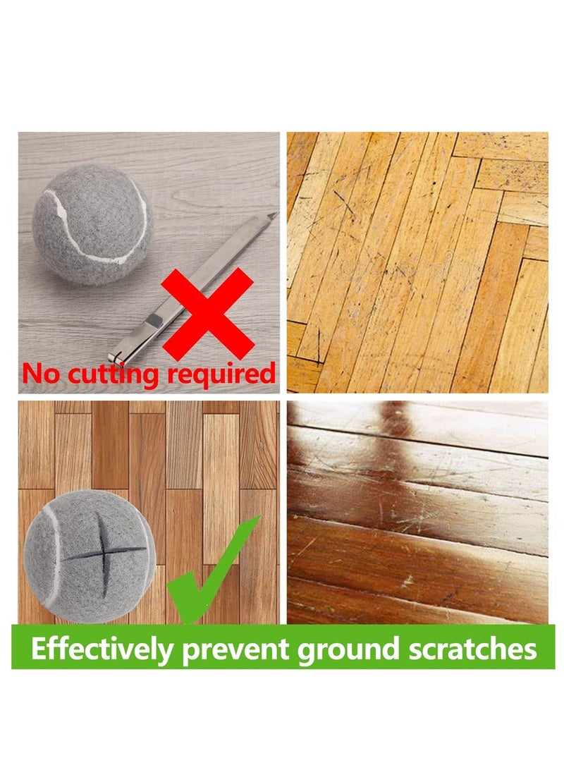 شو وو Precut Walker Tennis Balls, 4 Pcs Universal Glide Accessories for Seniors Fit Most Walkers,for Furniture Legs and Floor Protection - Image 4