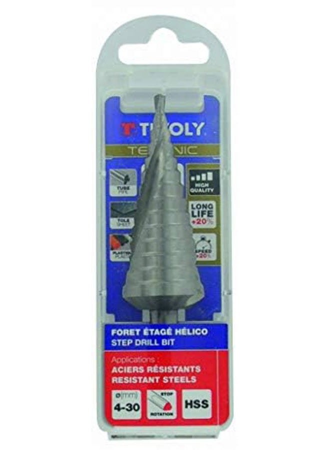TIVOLY 11448520430 HSS Conical Step Drill Bit, Steel - Image 2