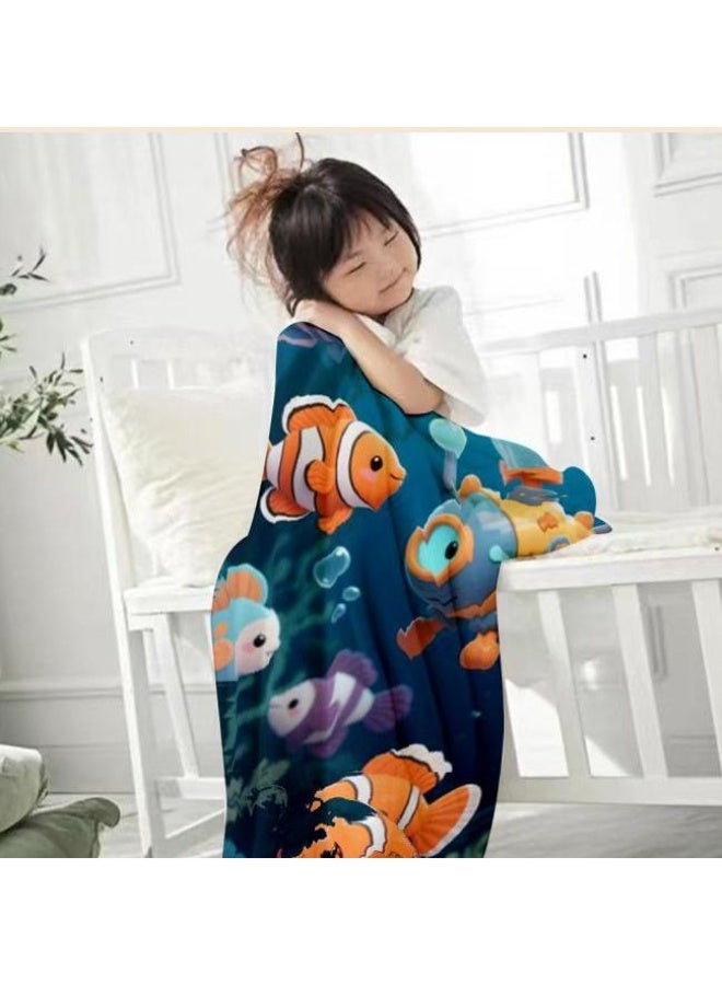 general Baby and children's cartoon flannel thin blanket (warm and comfortable, suitable for sleep, game use) 70cm*100cm - Image 3