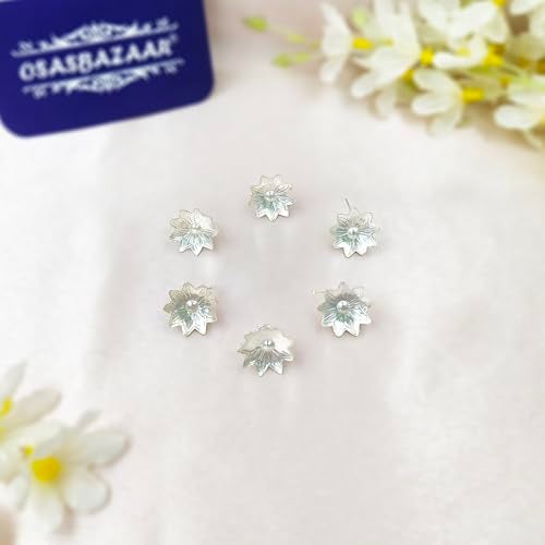 Osasbazaar Pure Silver Lotus Flowers for Puja, Workplace and Gifting, Temple at Home- 97%-99% Pure BIS Hallmarked, Silver (Set of 6) - Image 3