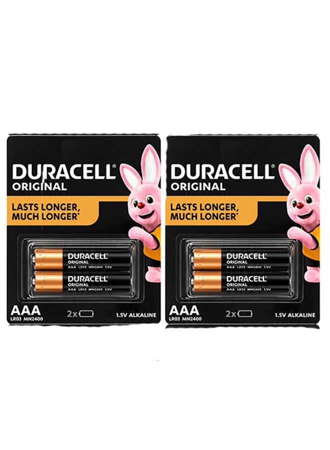4 Pcs AAA Alkaline Battery 1.5V LR03 MN2400 - Long Lasting, Leak-Resistant Power for Everyday Devices