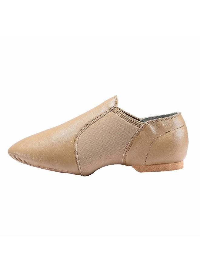 Dynadans Women's Leather Upper Slip-on Jazz Shoe Brown 9.5M - Image 5