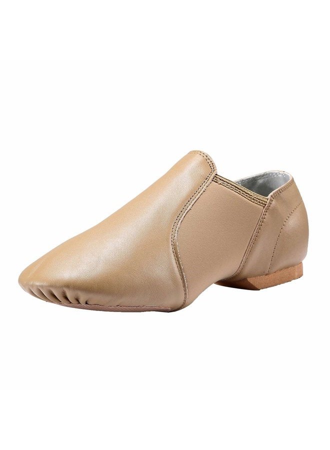 Dynadans Women's Leather Upper Slip-on Jazz Shoe Brown 9.5M - Image 1