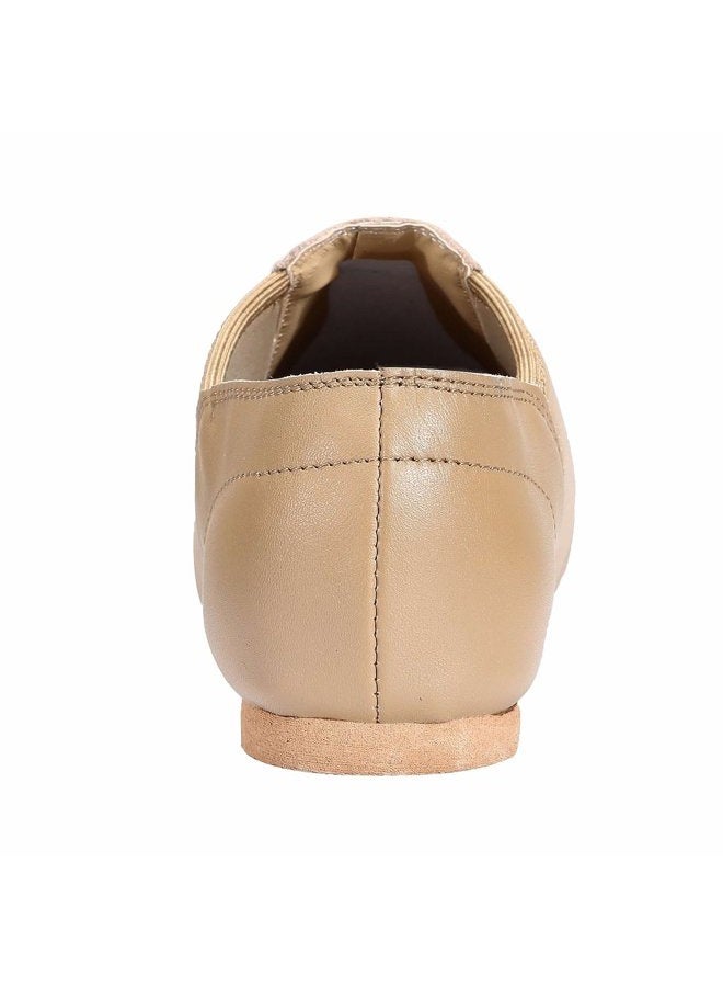 Dynadans Women's Leather Upper Slip-on Jazz Shoe Brown 9.5M - Image 3