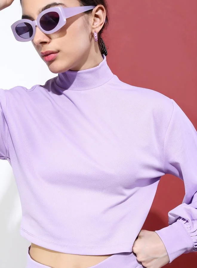 Tokyo Talkies High Neck Crop Top & Trousers Co-Ords by Styli