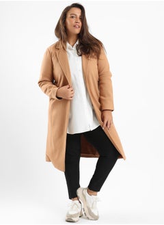 Wool Blend Mid Length Coat