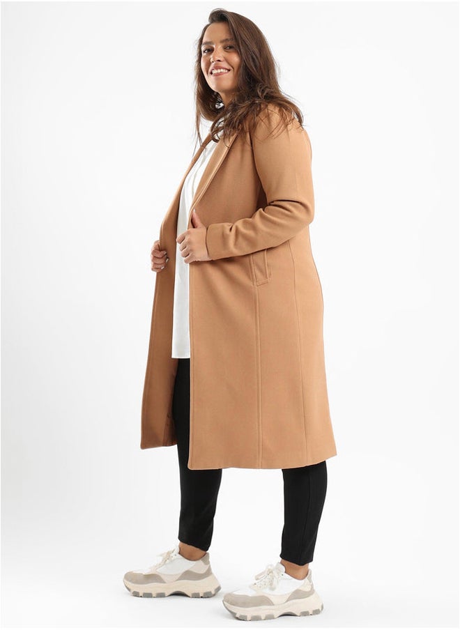 Clue - Wool Blend Mid Length Coat - Image 1