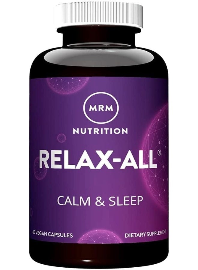 MRM Nutrition Relax-All® | Dietary Supplement for Better Sleep | with GABA, L-Theanine & Ashwagandha | Drug-Free, Non-Habit Forming | Non-GMO | Vegan + Gluten Free | 15 Servings - Image 1