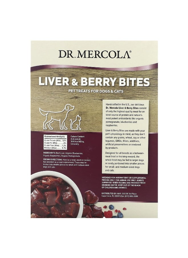 Dr. Mercola Dr. Mercola, Healthy Pet Essentials, Liver & Berry Bites, For Dogs & Cats, Angus Beef Liver, 5 oz (141.74 g)  - Image 2
