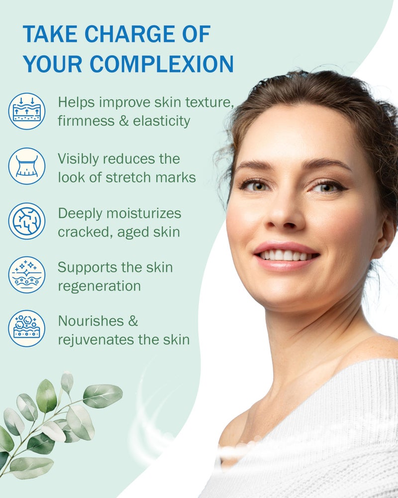 e70 Crepe Skin Erase Cream Set (2 Pk, 4 Fl Oz each) - with Natural Oils, Licorice Root & Chamomile Extract - Crepey Skin Tightening and Firming Body Cream, Made in USA - Image 4