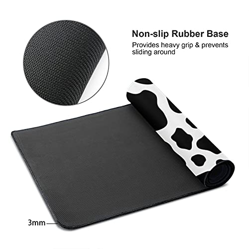 Echoserein Cow Print Skin Gaming Mouse Pad Large XL Long Extended Pads Big Mousepad Keyboard Mouse Mat Desk Pad Home Office Decor Accessories for Computer Pc Laptop - Image 3