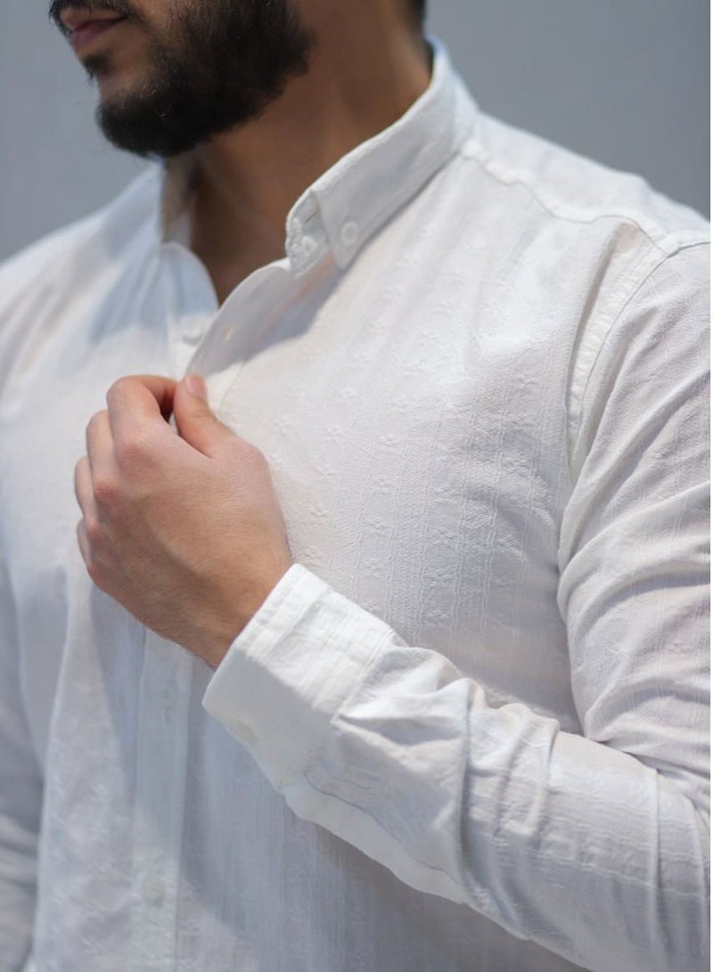 Levantino Patterned Men's Slim-Fit Casual Shirt - Image 2