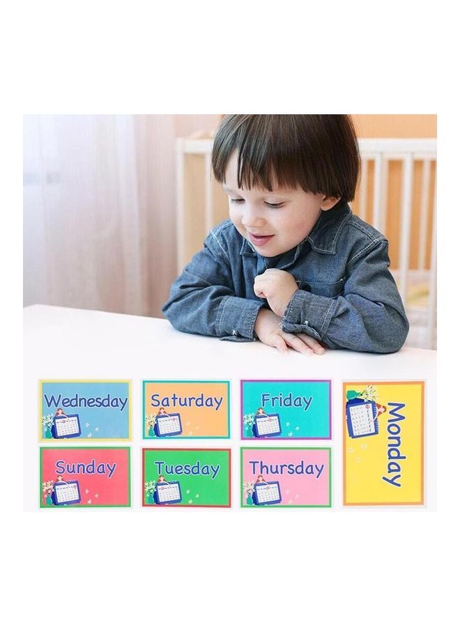 NIBEMINENT 7-Piece Montessori English Word Learing Flash Cards 16 x 22cm - Image 3