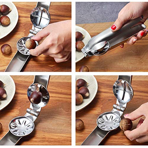 OIXXAF HYG Stainless Steel Nutcracker 304 Chestnut Clip Multifunction Nut Opener for Walnut Pistachio Macadamia etc - Image 5