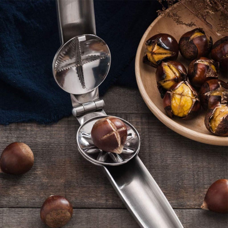 OIXXAF HYG Stainless Steel Nutcracker 304 Chestnut Clip Multifunction Nut Opener for Walnut Pistachio Macadamia etc - Image 4