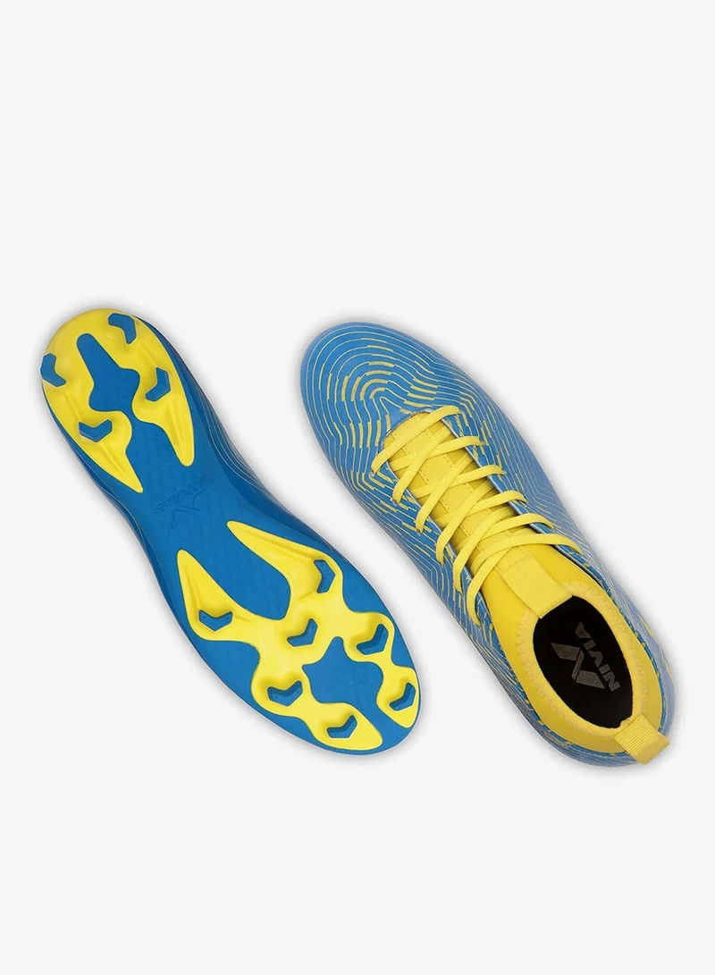 Nivia  Men's Aster Blue/Yellow Football Shoes for Men | Best Price UAE